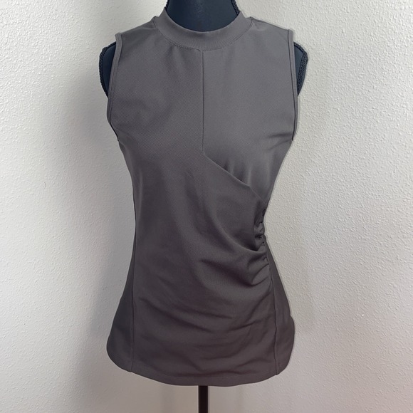 Athleta Pacifica Wrap Top‎ Women's Medium Gray Sleeveless Athletic Stretch - Picture 1 of 10
